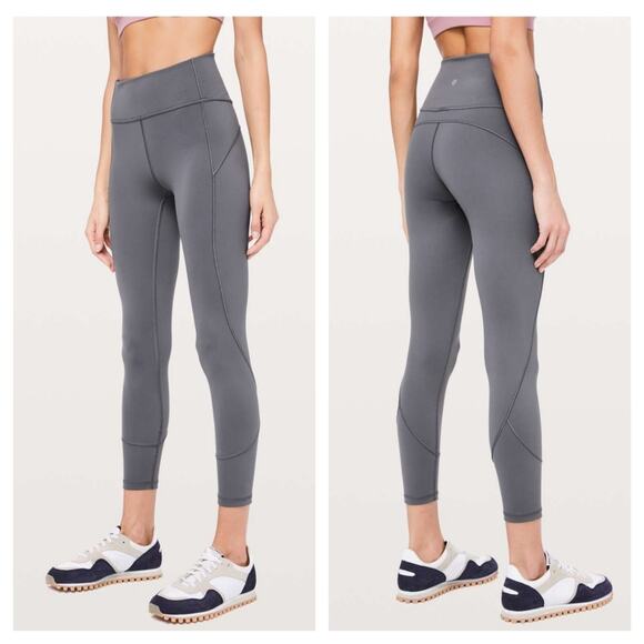 Lululemon In Movement 7/8 Tight Everlux 25" Titanium Size 6 - Picture 1 of 4